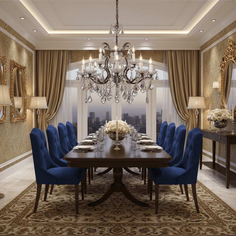 12 Light Maria Theresa Crystal Chandelier - Chandelier