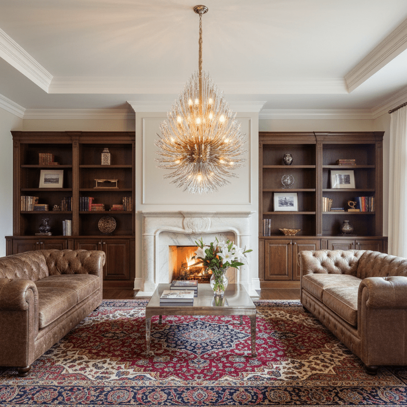 21" Polished Nickel in formal living