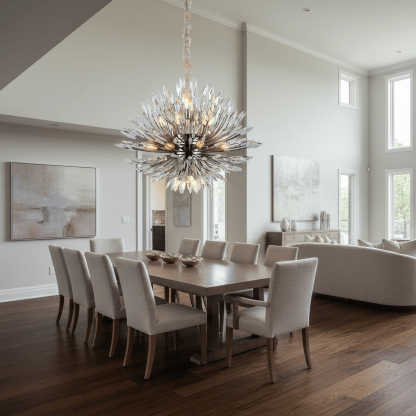 34" Polished Nickel in open living