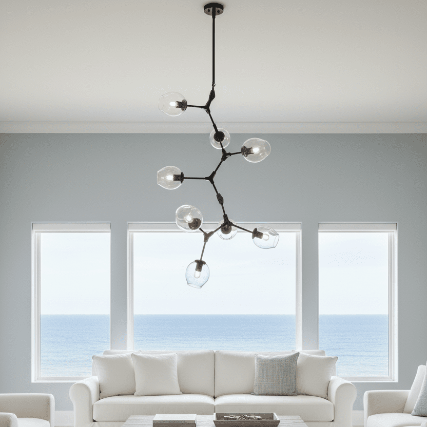 72" Matte Black Clear Glass - Coastal Living