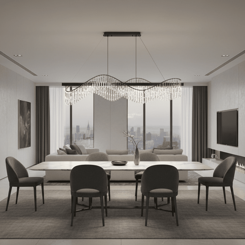 78" Matte Black - Modern Dining