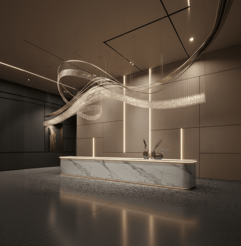 78" Nickel - Hotel Reception