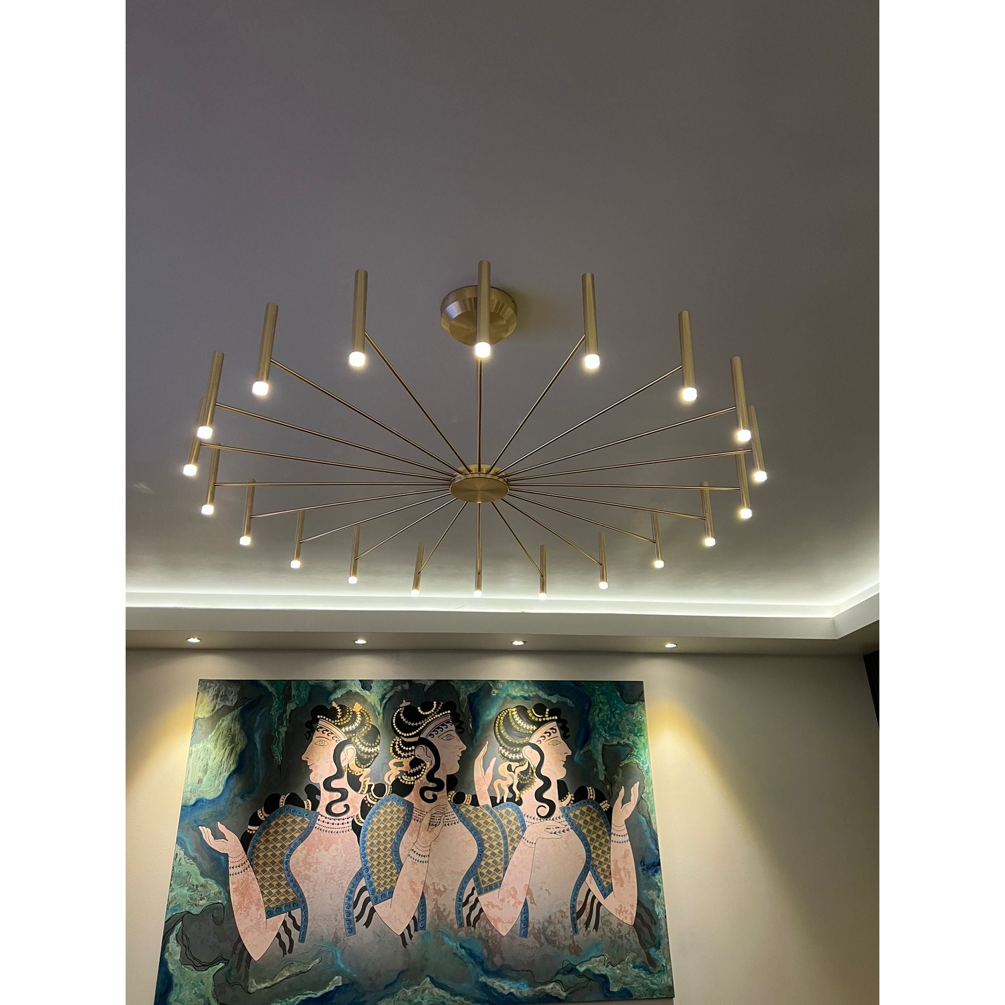 Gabin Sputnik Oval LED Ring Minimalist Chandelier