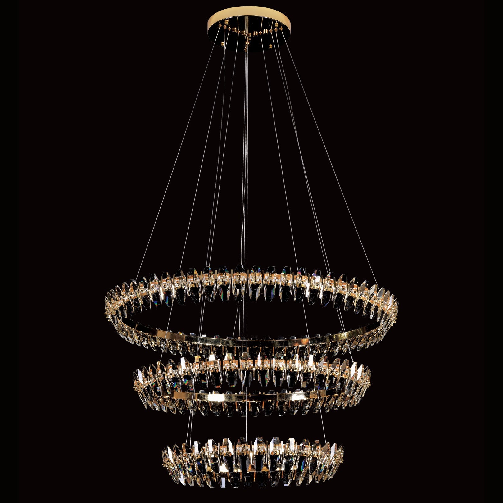 Sol Crystal Ring LED Chandelier - Italian Concept