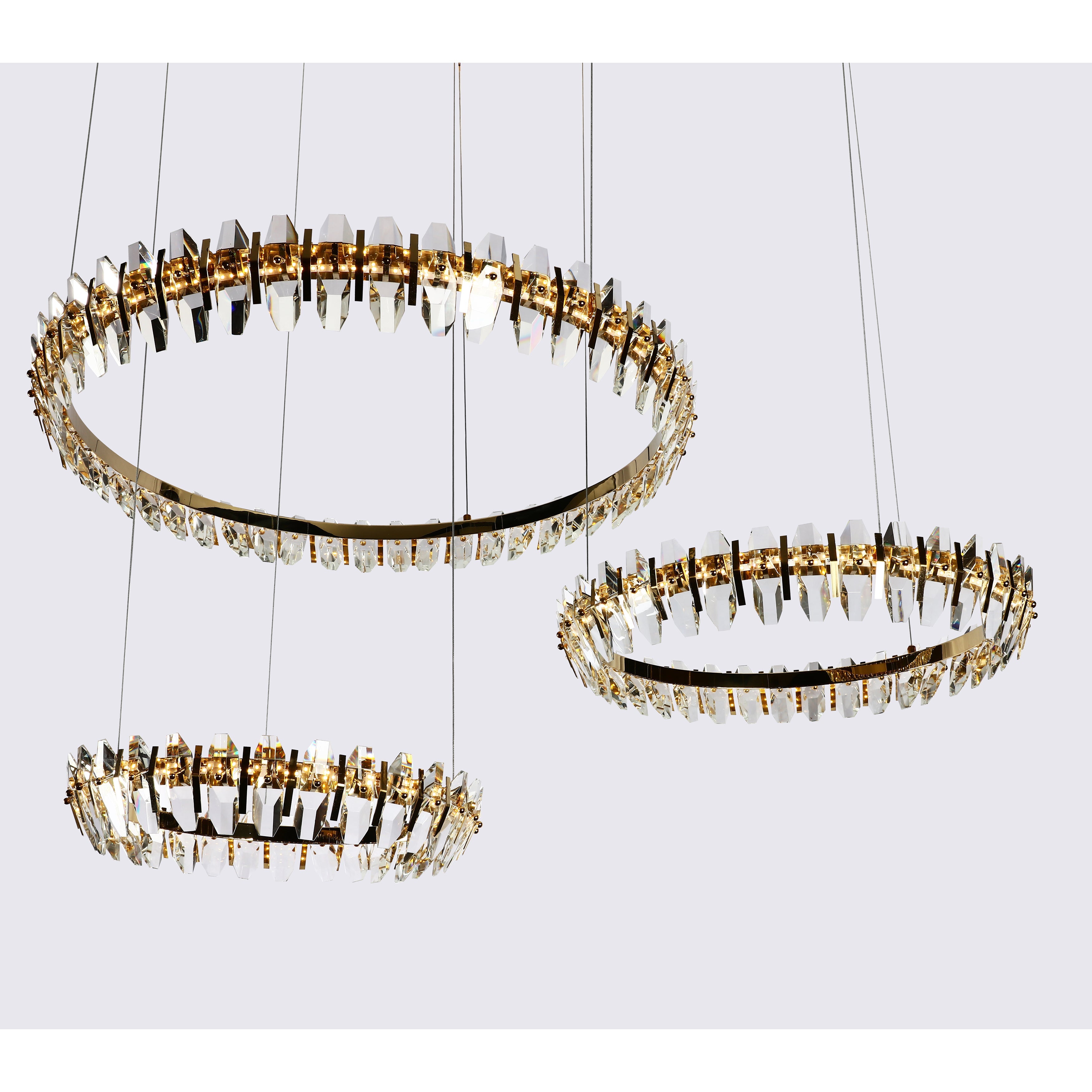 Sol Crystal Ring LED Chandelier - Italian Concept