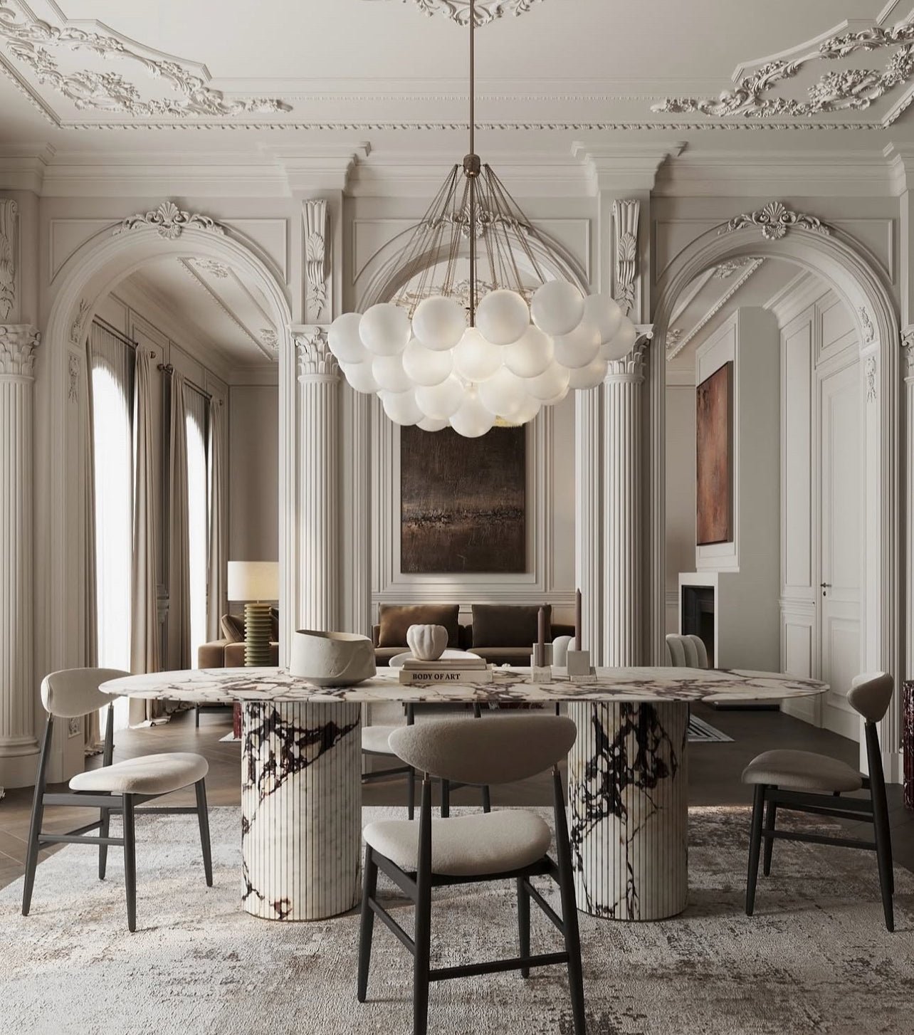 Blanket Glass Globe Pendant Chandelier - Italian Concept -