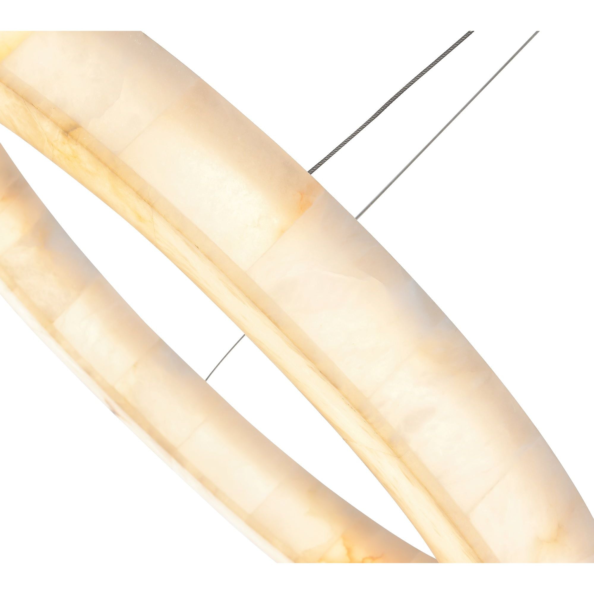 Natural Marble Halo Round Ring Chandelier - Italian Concept