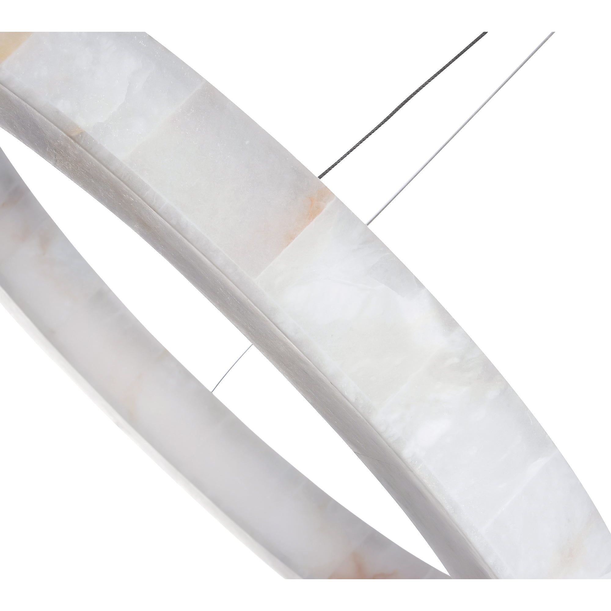 Natural Marble Halo Round Ring Chandelier - Italian Concept