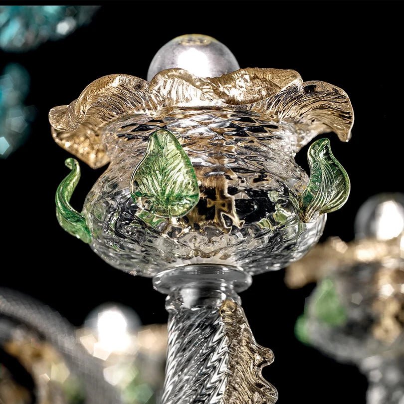 Fiora Blue Flower Authentic Murano Chandelier