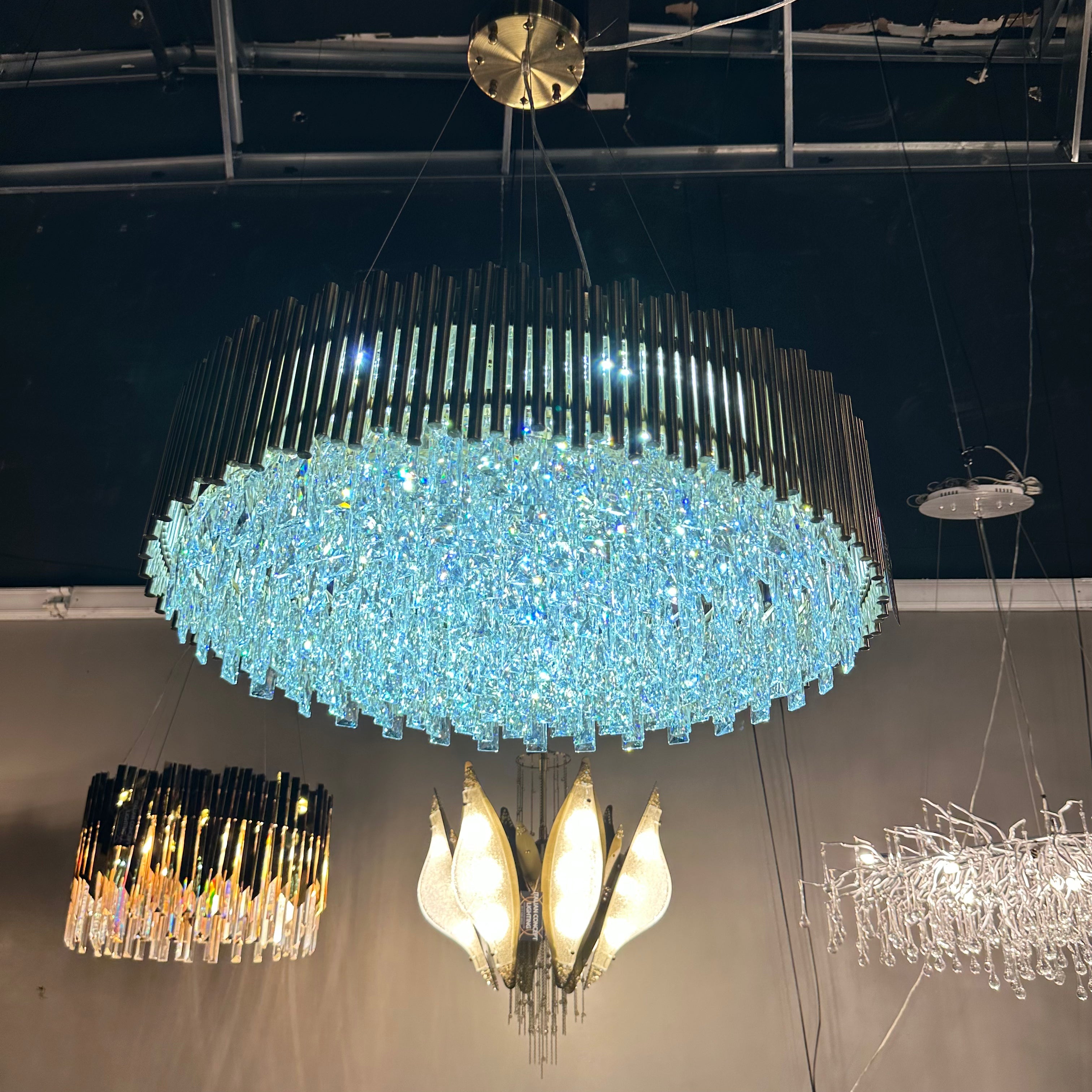 Brace 24"W Crystal Chandelier - Italian Concept