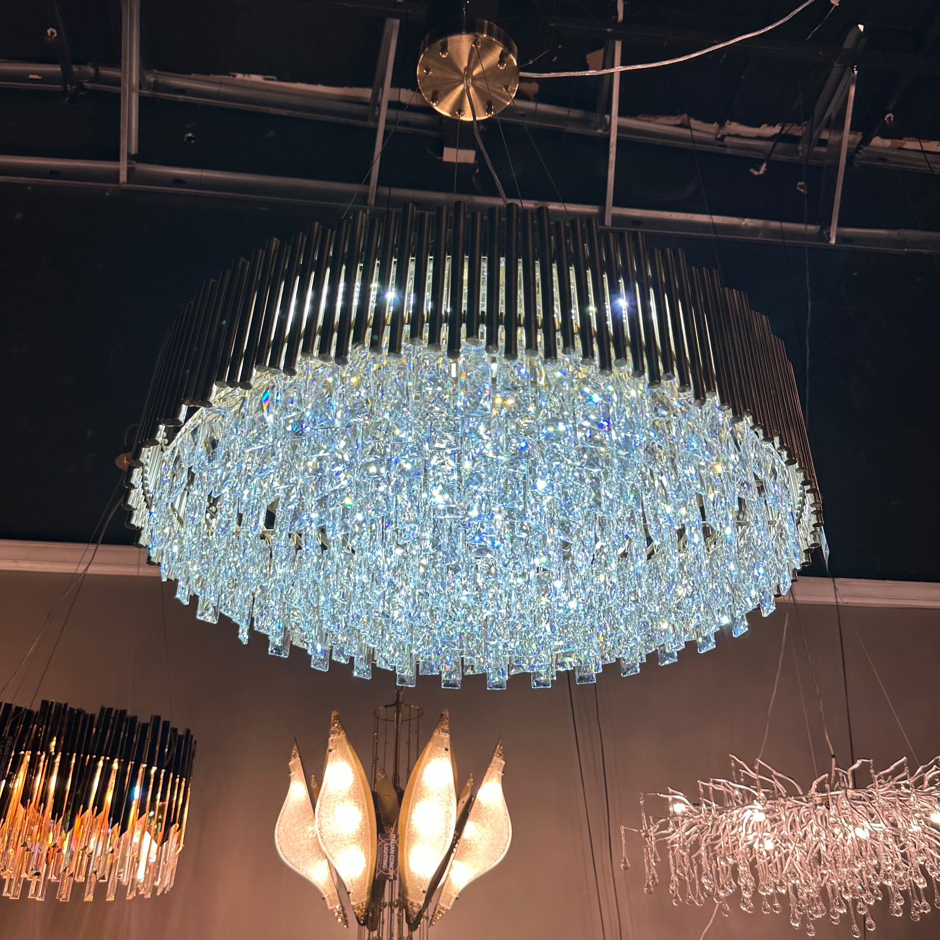 Brace 24"W Crystal Chandelier - Italian Concept
