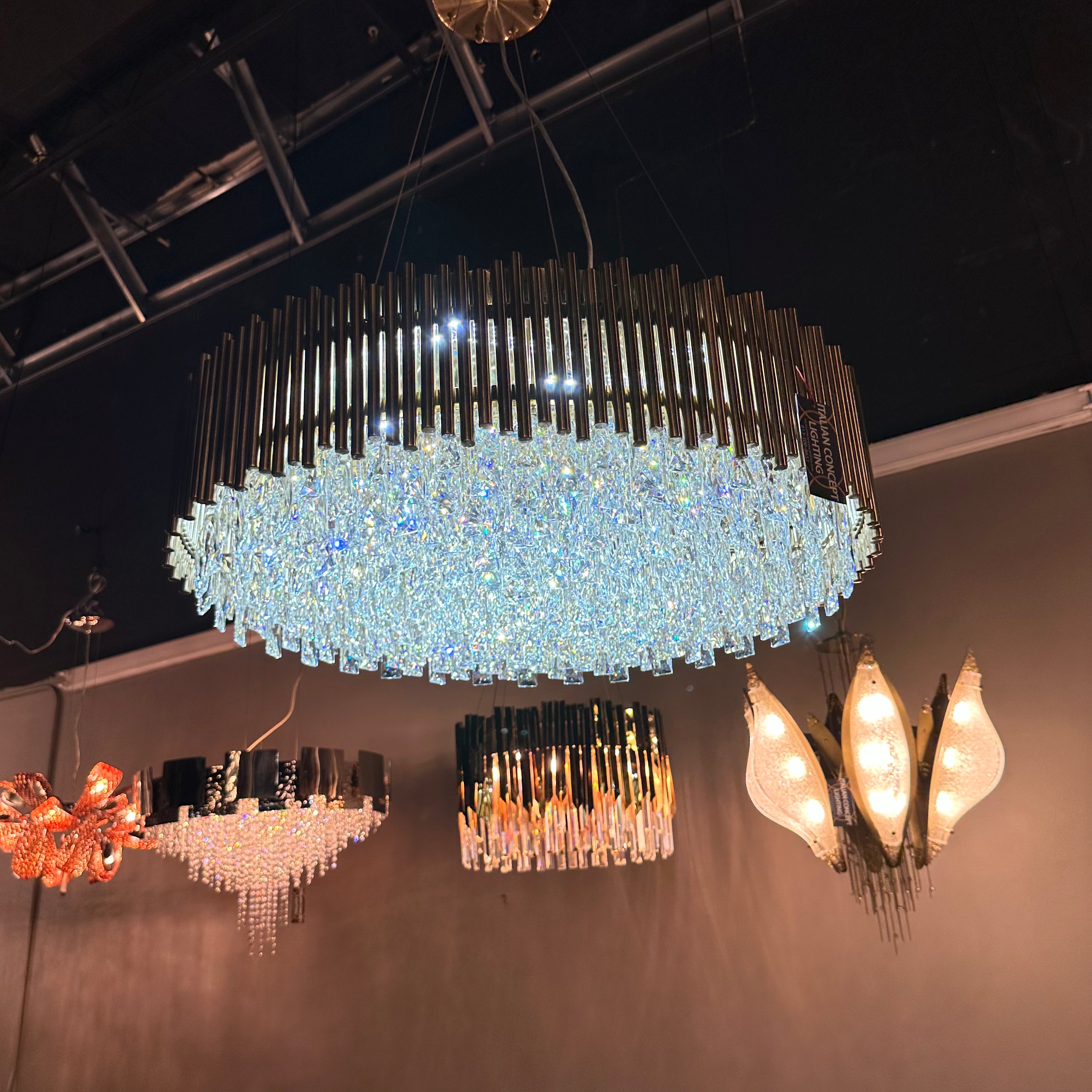 Brace 24"W Crystal Chandelier - Italian Concept