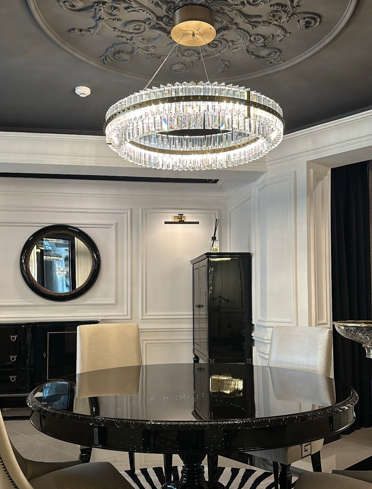 Aquinox 2-Tier Round Crystal Ring LED Chandelier