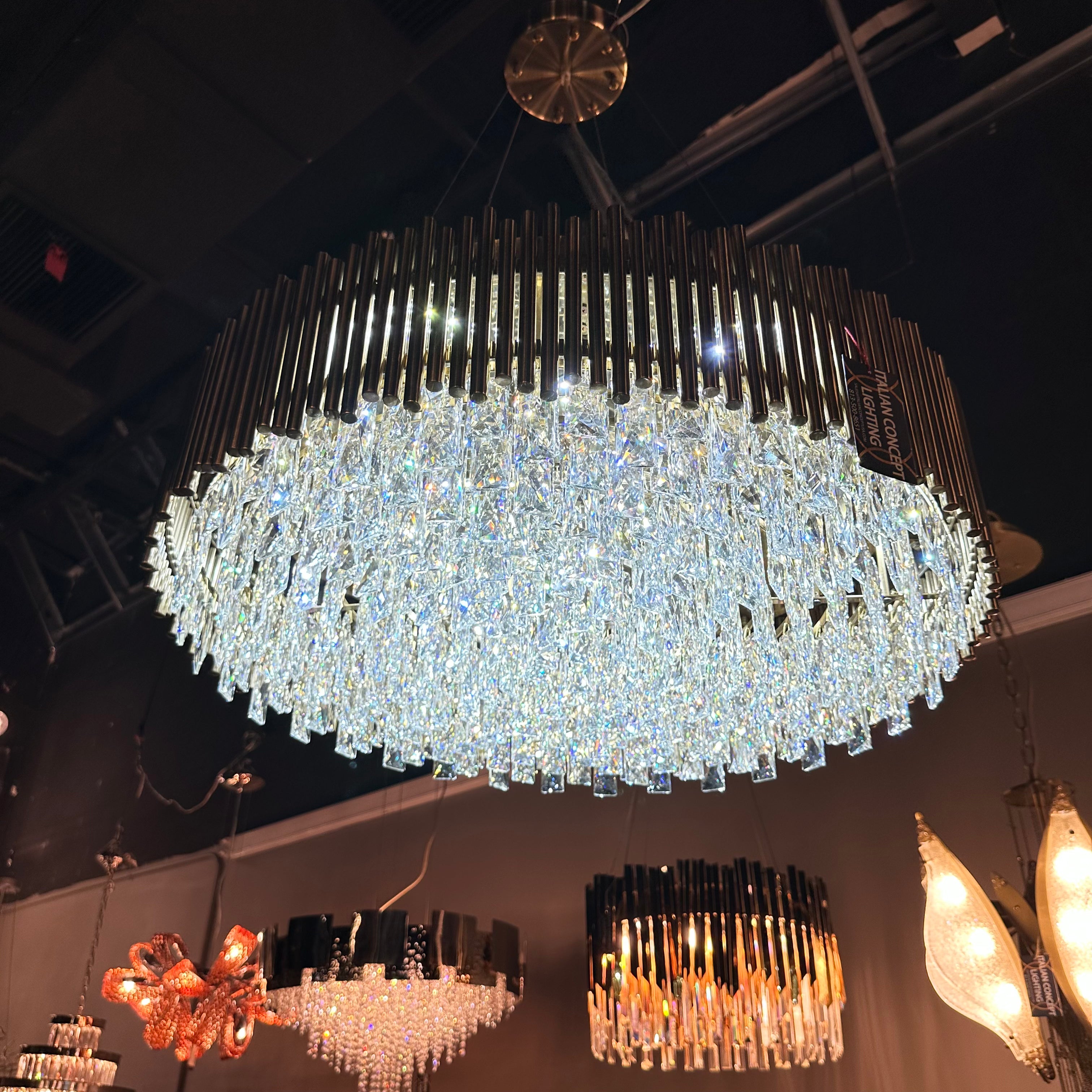 Brace 24"W Crystal Chandelier - Italian Concept