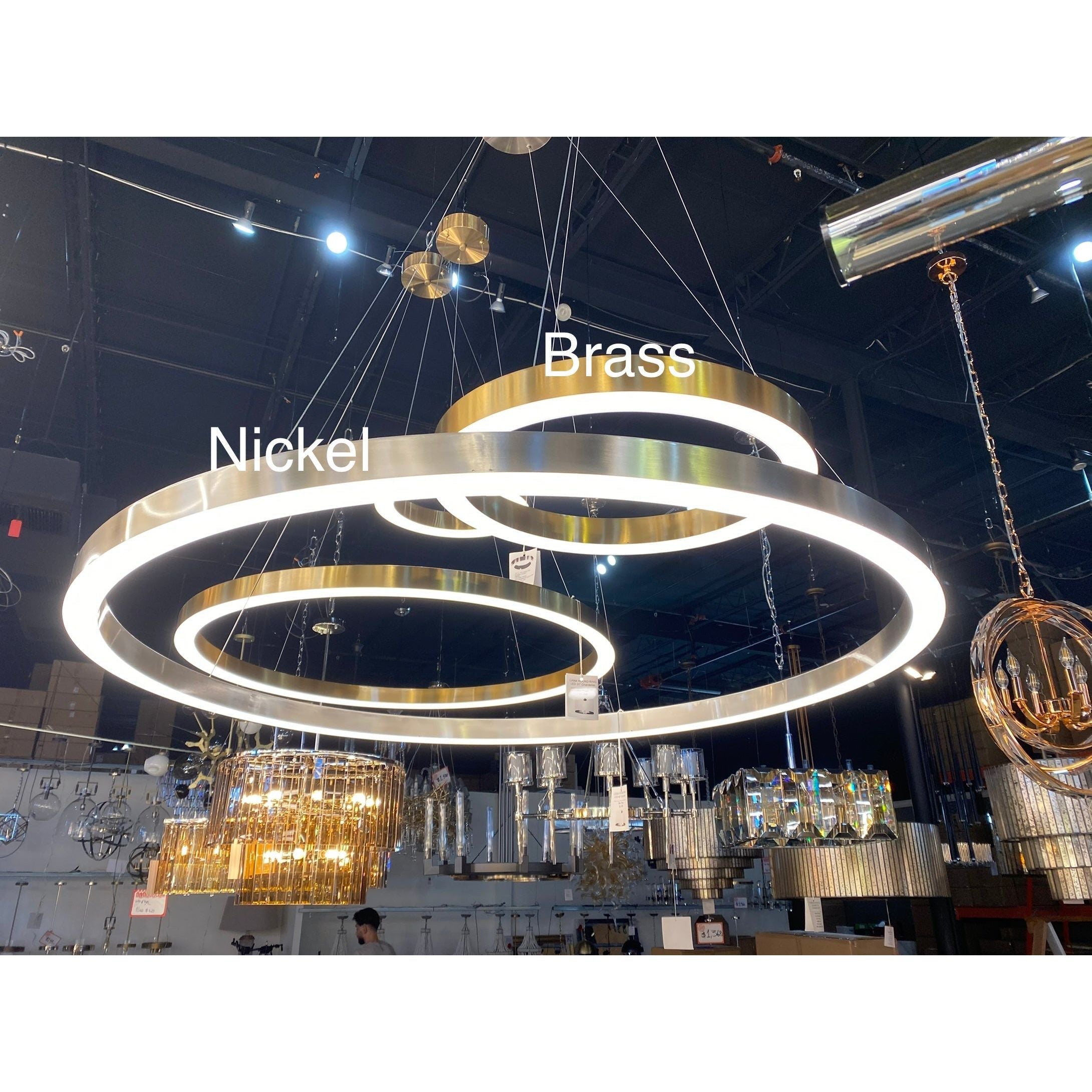 Liana Round 3-Ring LED Chandelier