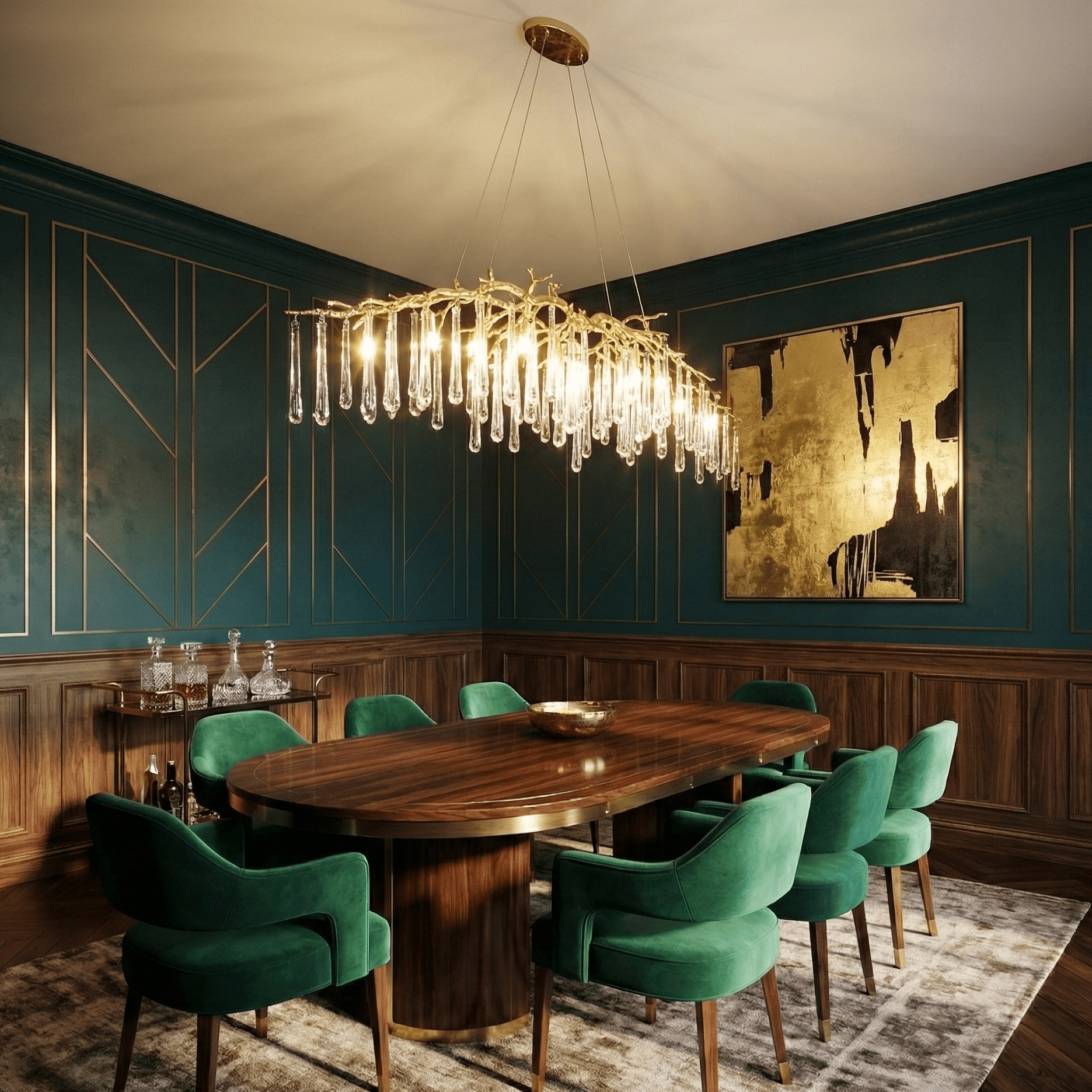 Livio Linear Organic Branching Chandelier