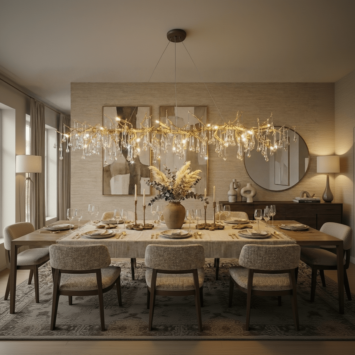 Livio Linear Organic Branching Chandelier