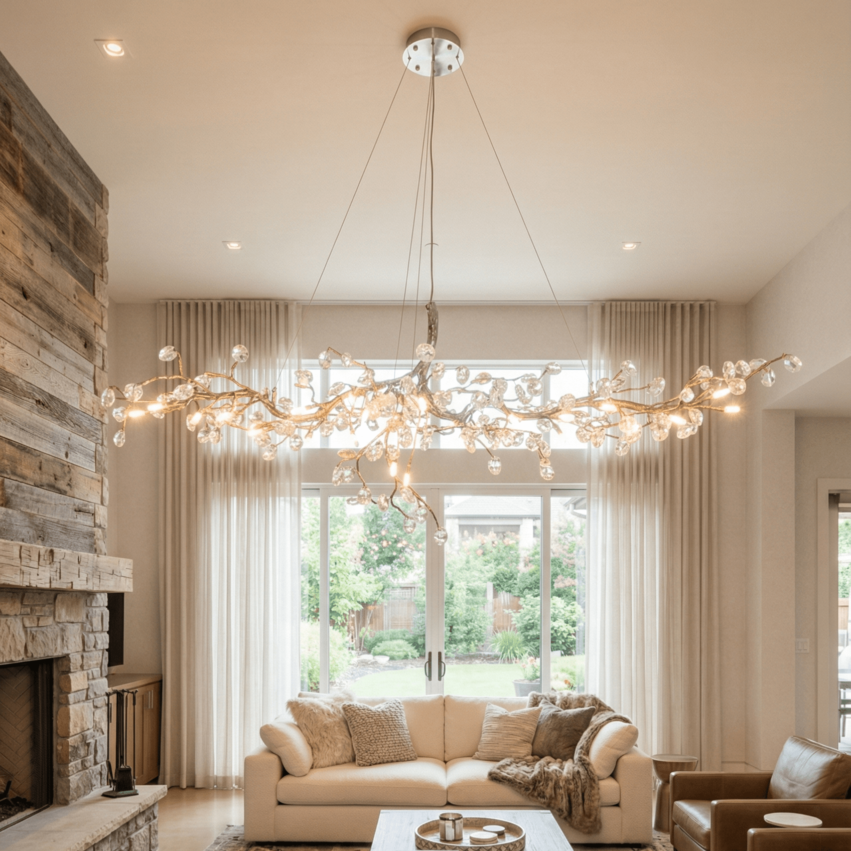 Cherry Blossom Branching Tree Chandelier