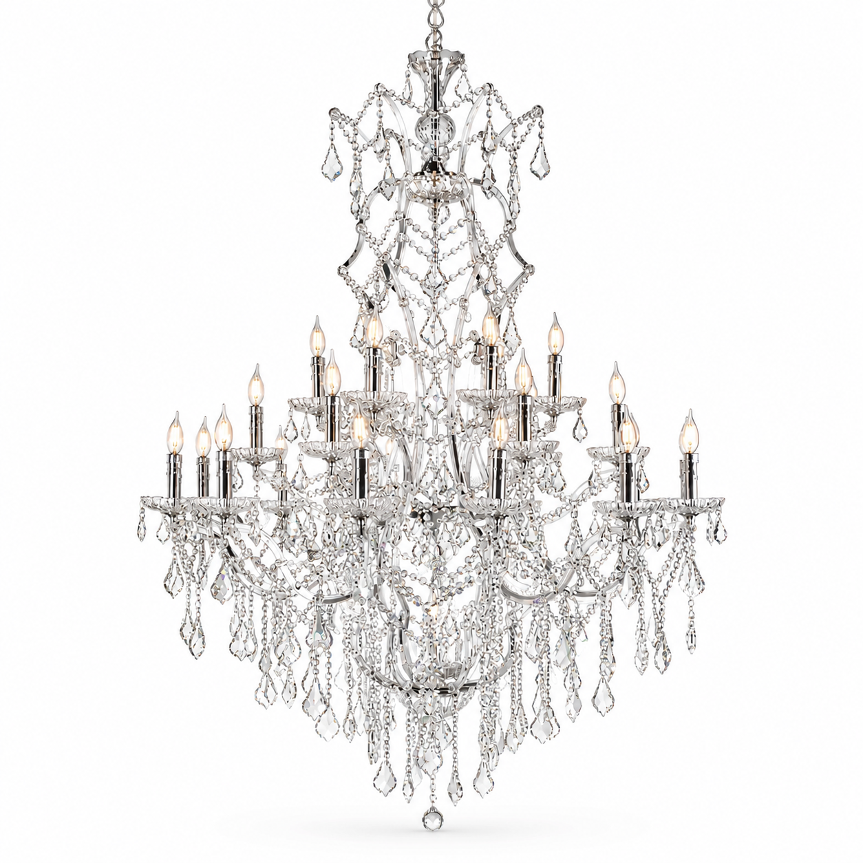 25 Light Maria Theresa Clear Crystal Chandelier