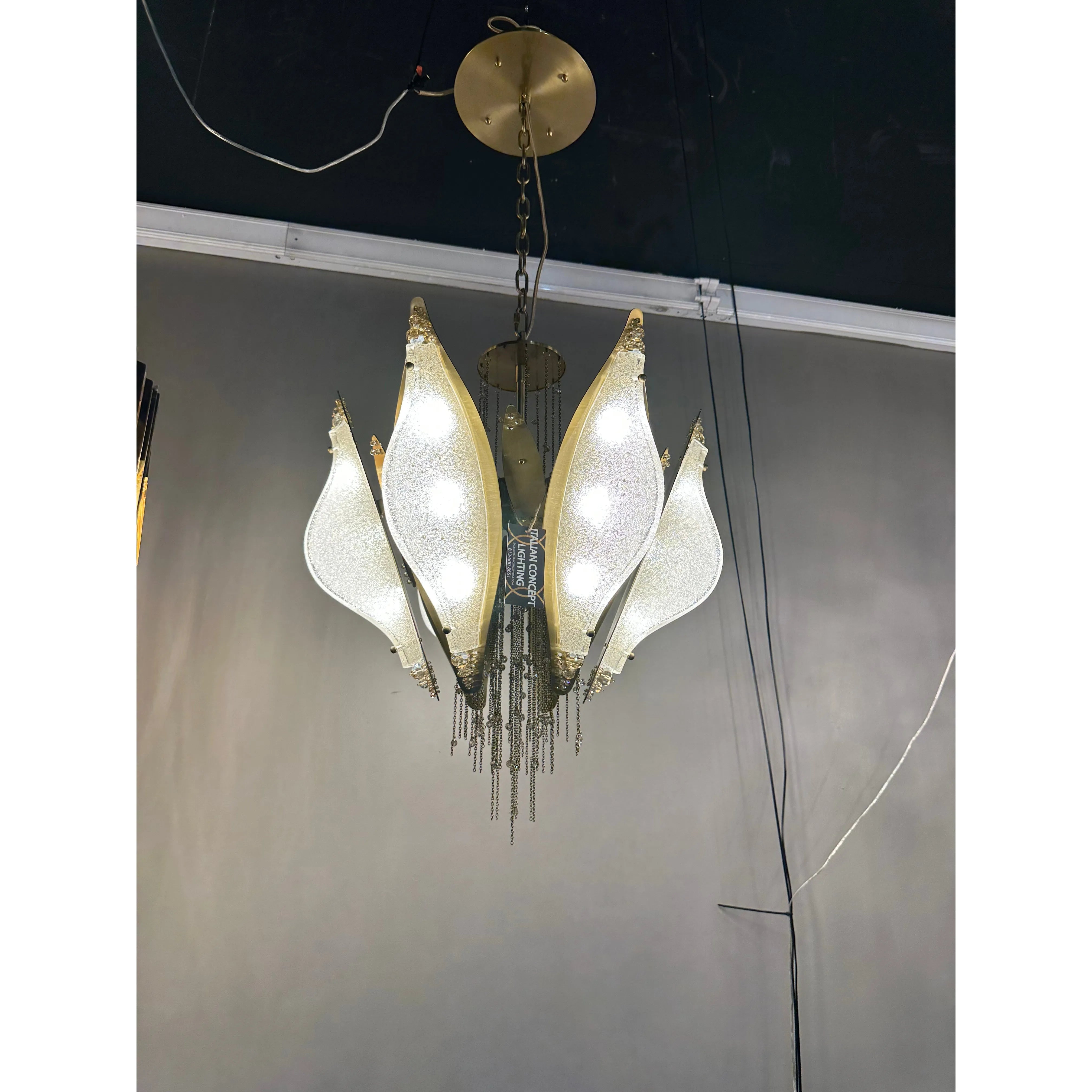 Aria Closed-Flower Crystal Murano Chandelier - Italian Concept