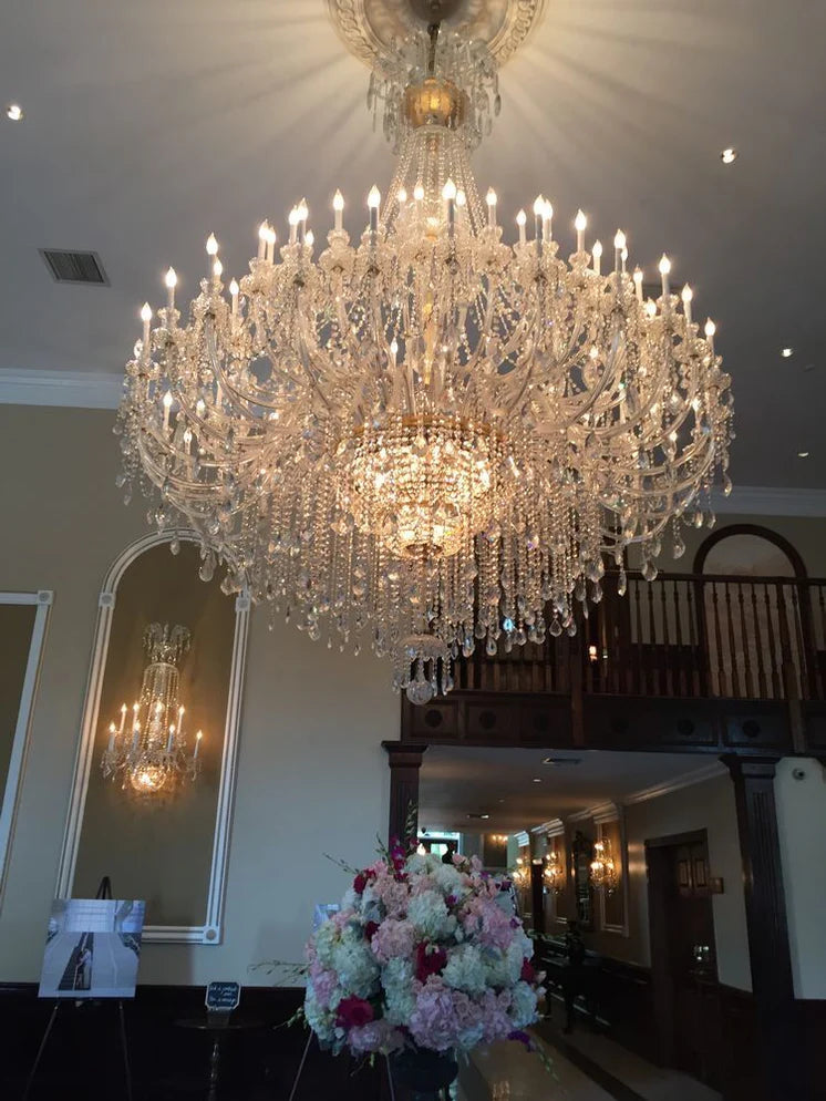 Louise 72 Light Crystal Arm Maria Theresa Classic Crystal Chandelier