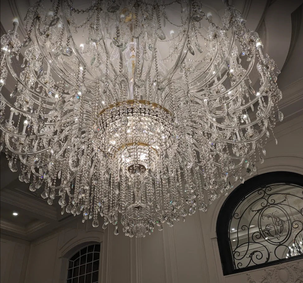 Louise 72 Light Crystal Arm Maria Theresa Classic Crystal Chandelier