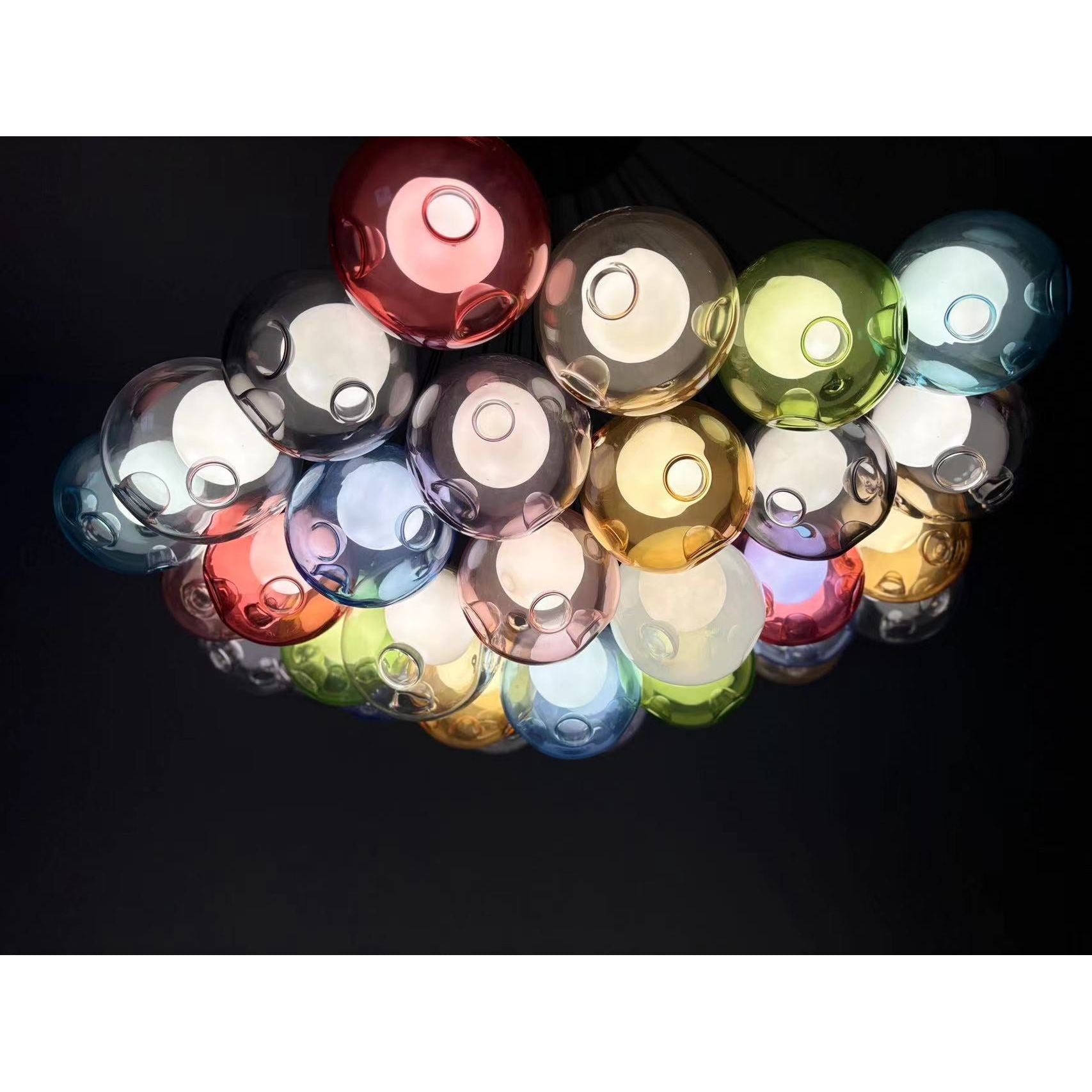 Soho Multi-Color Glass Globe Chandelier