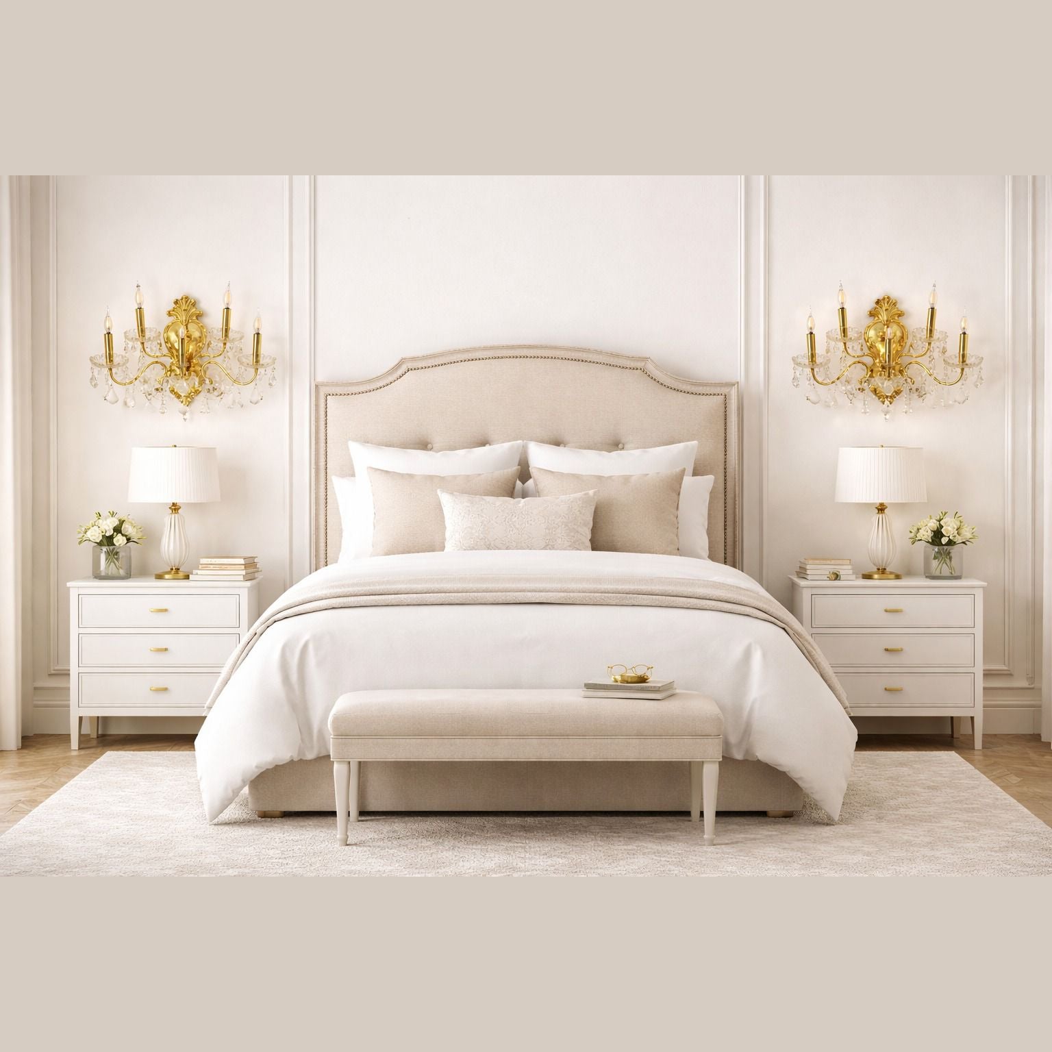 Beatrice Grand Victorian 5-Light Crystal Wall Sconce