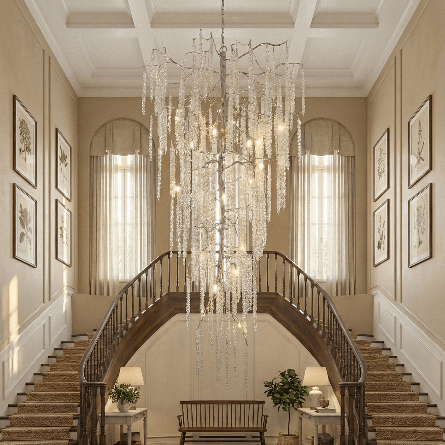 Catherine Crystal Branching Chandelier - Chandelier