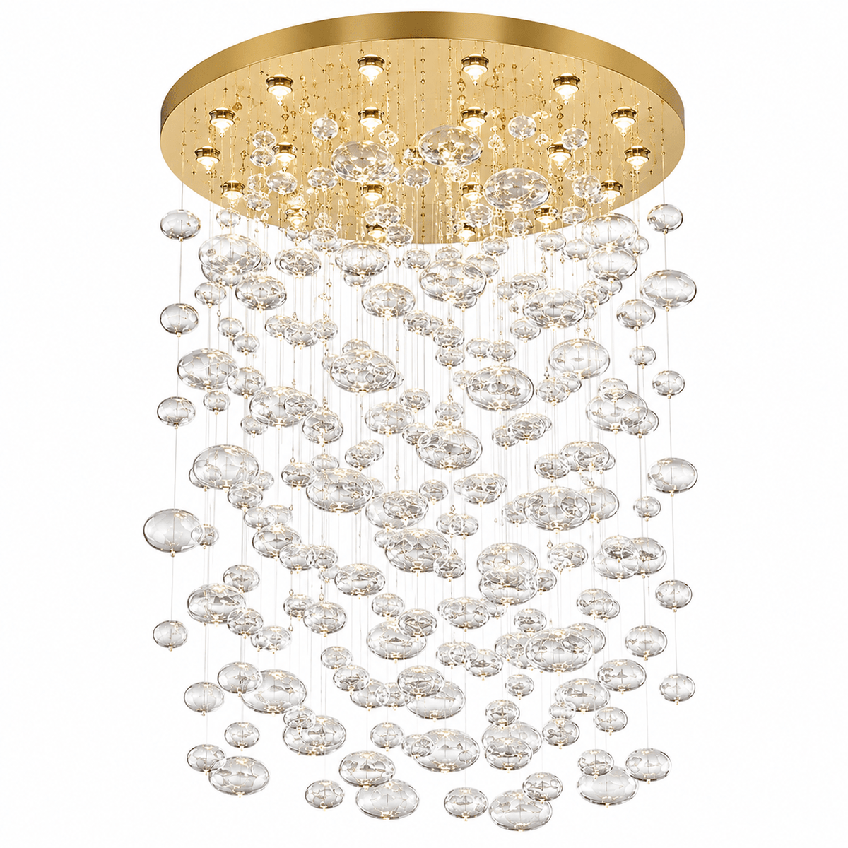 Fountaine Round Bubble Glass Globe Chandelier