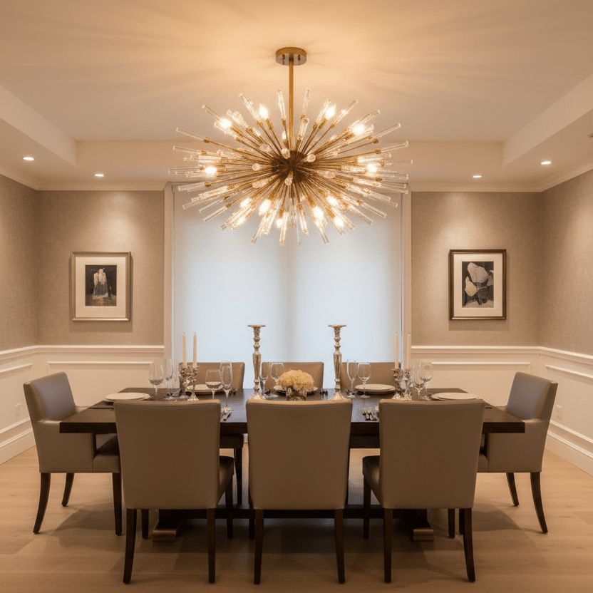 Full Aisar Sputnik in elegant dining