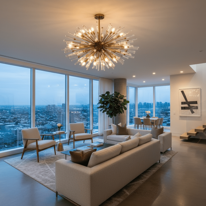 Full Aisar Sputnik in modern penthouse