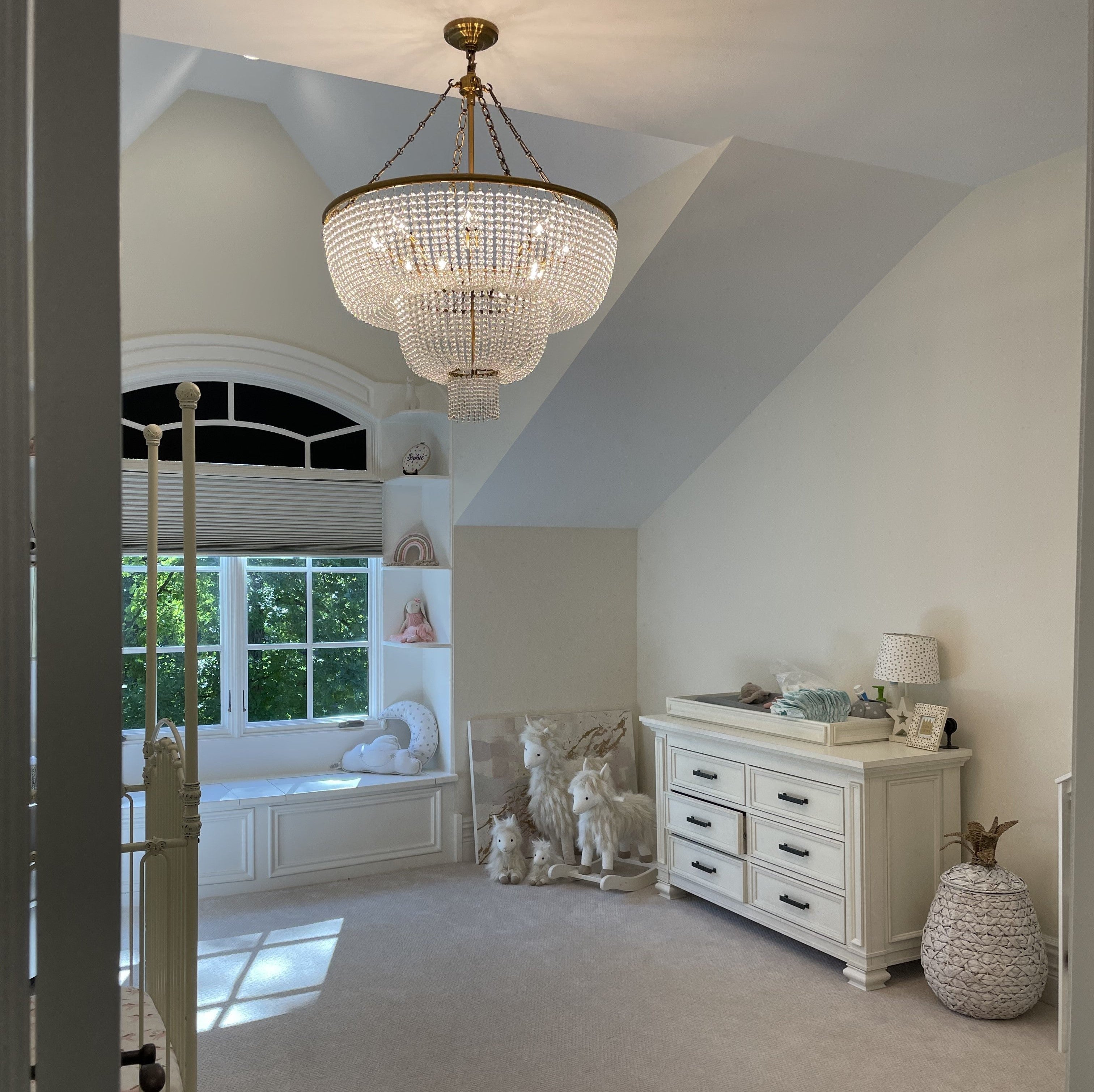 Abella 3-Tier Beaded Crystal Chandelier - Italian Concept