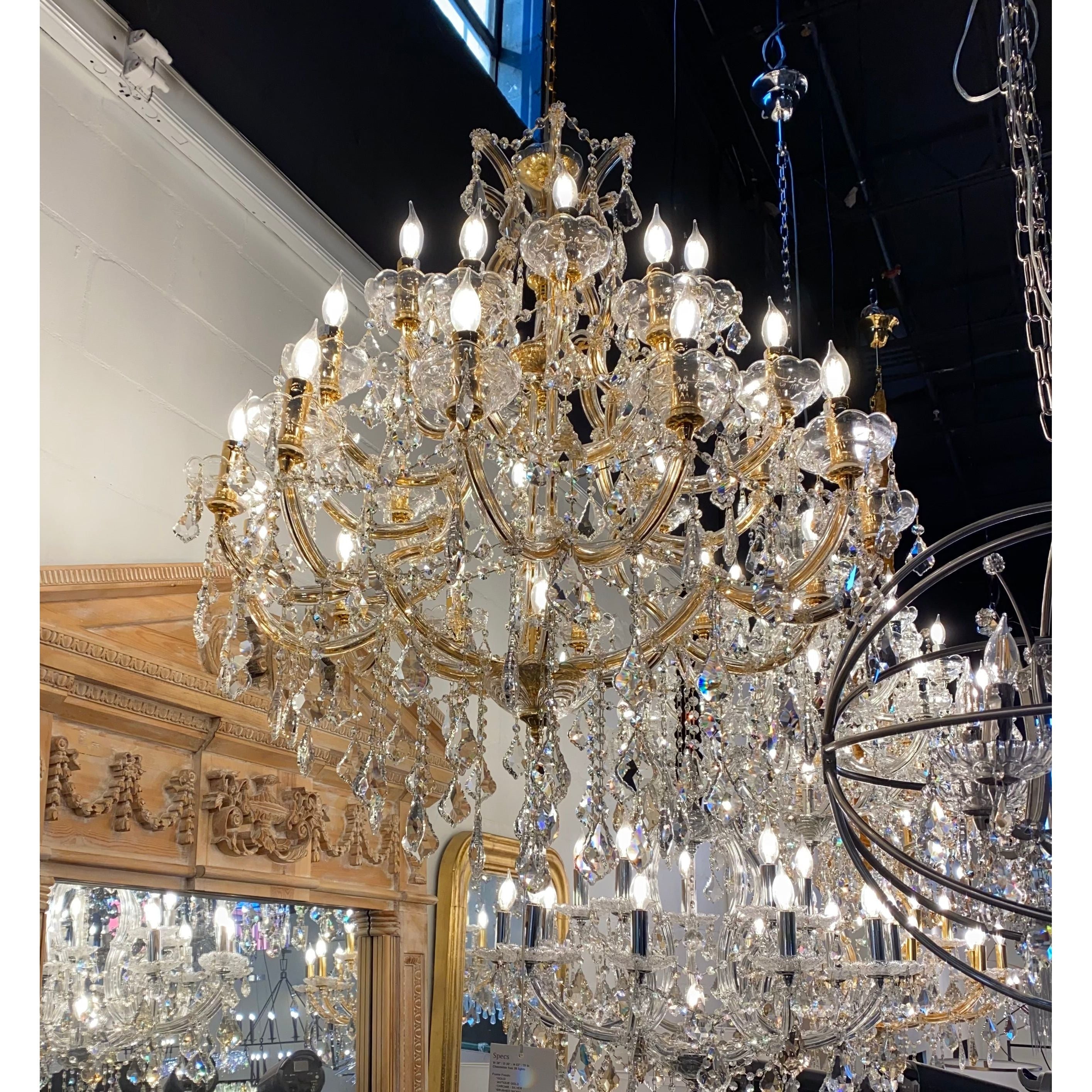 Leyla Maria Theresa 28 Light Crystal Chandelier - Italian Concept