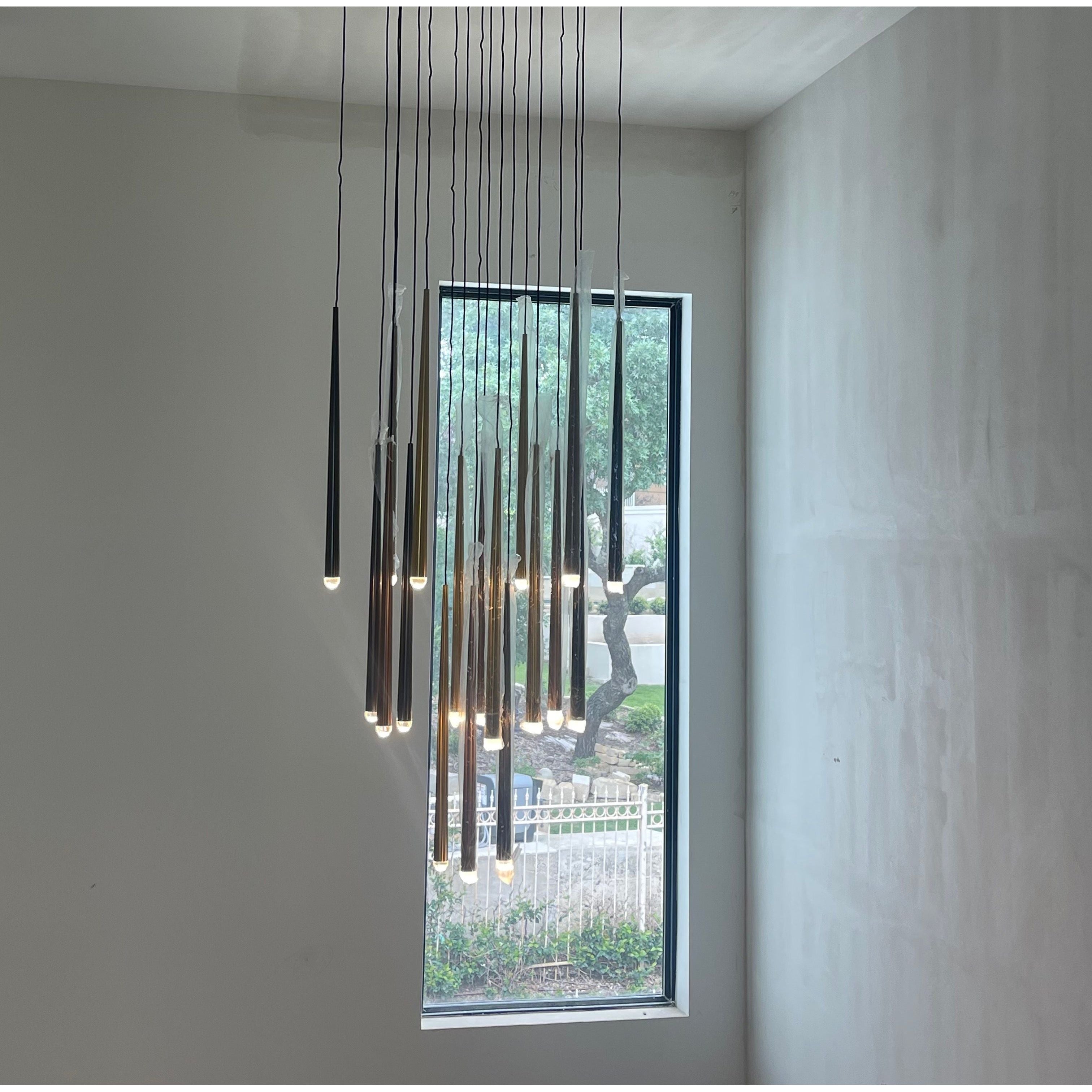 Anthropology Square Cluster Tubular Pendant Light