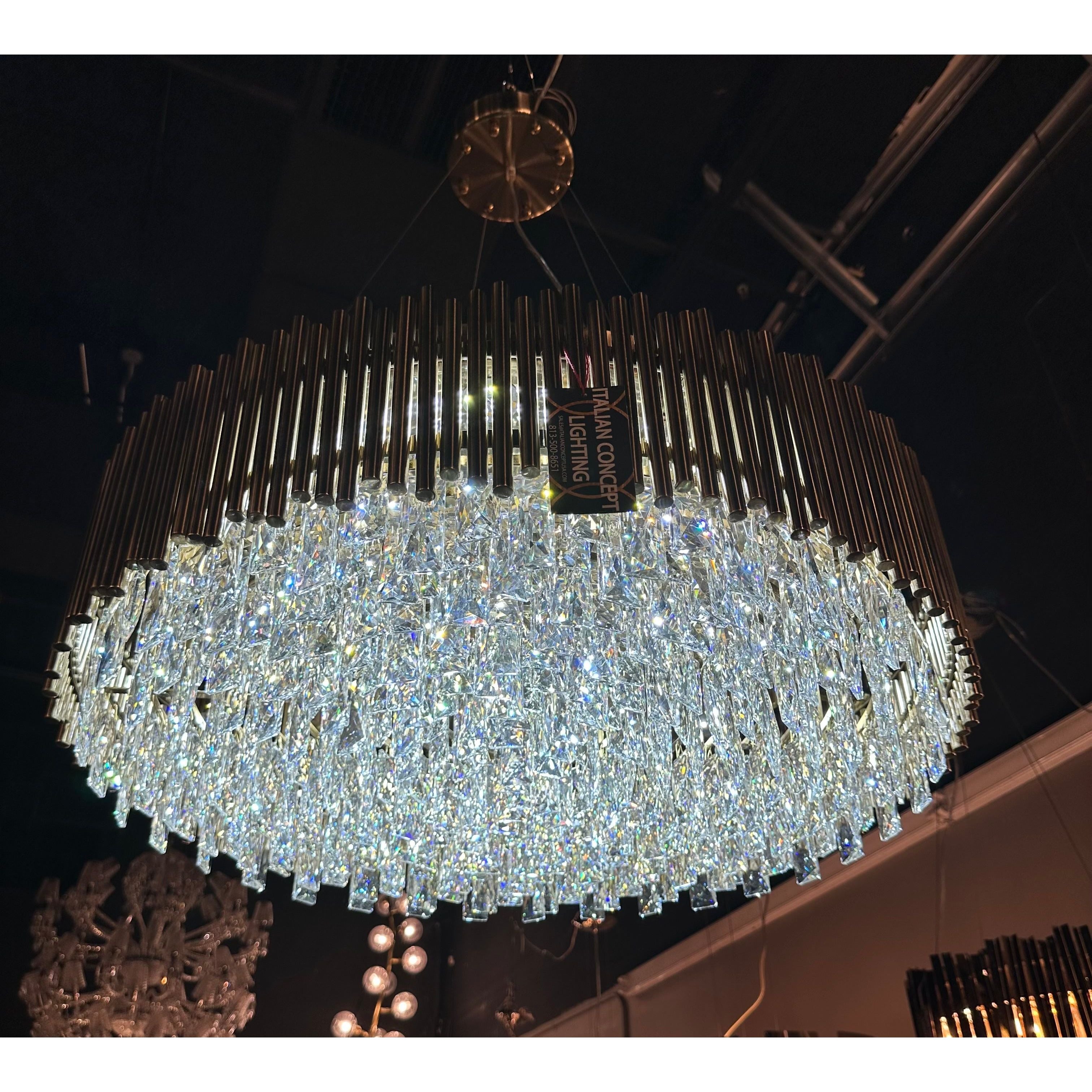 Brace 24"W Crystal Chandelier - Italian Concept