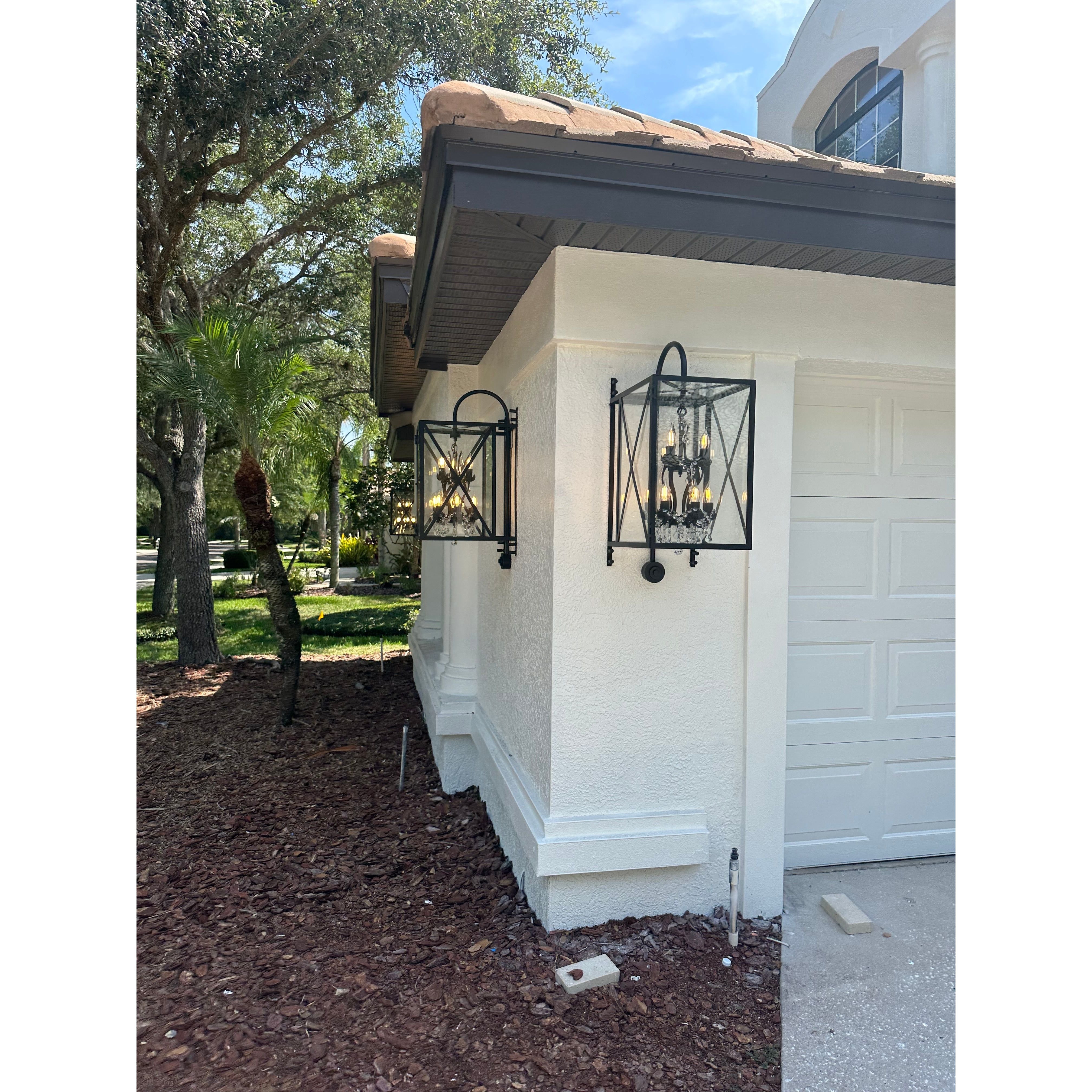 Outdoor Sconce Large Rococo Crystal Chandelier - Chandelier