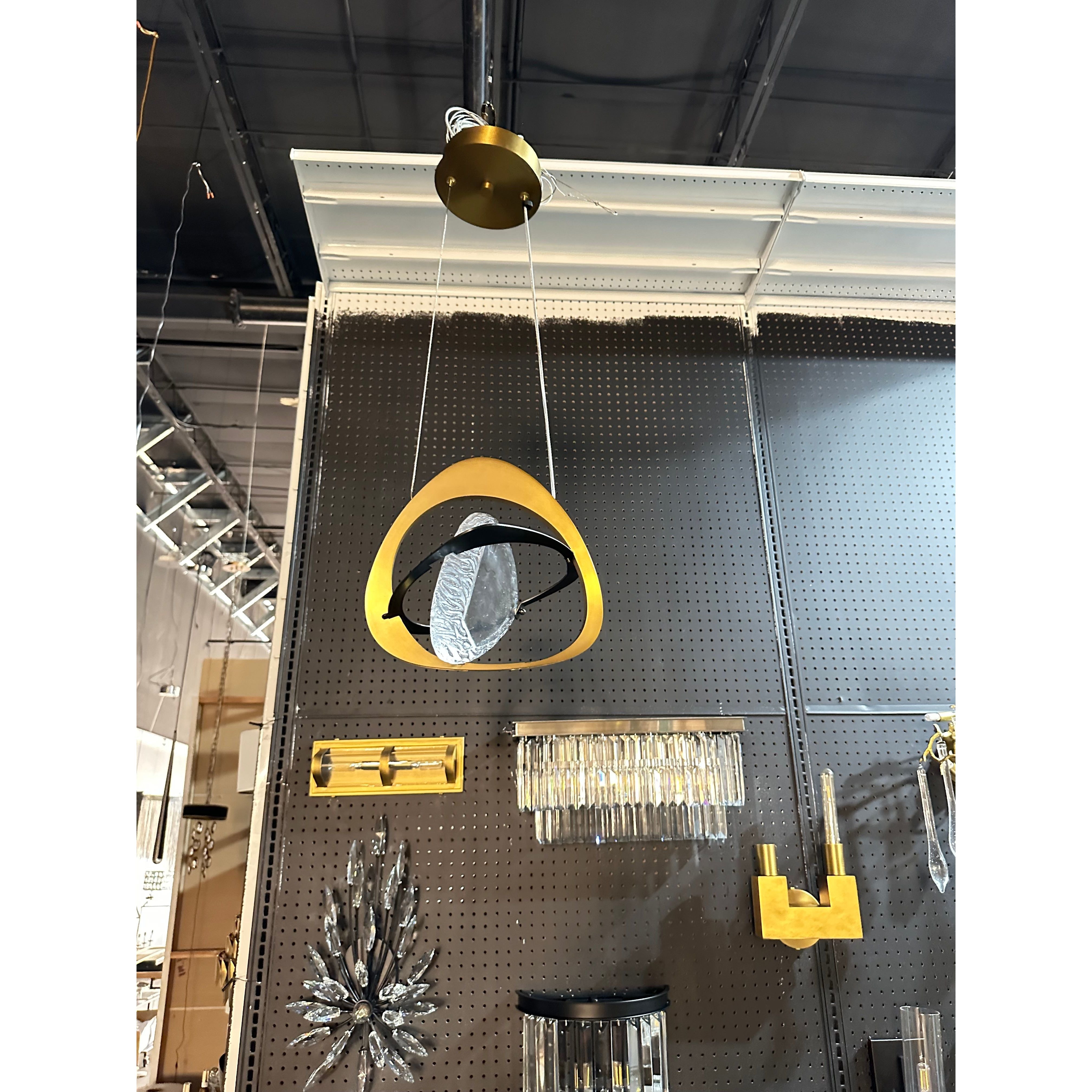 Natural Stone LED Industrial Crystal Pendant Light