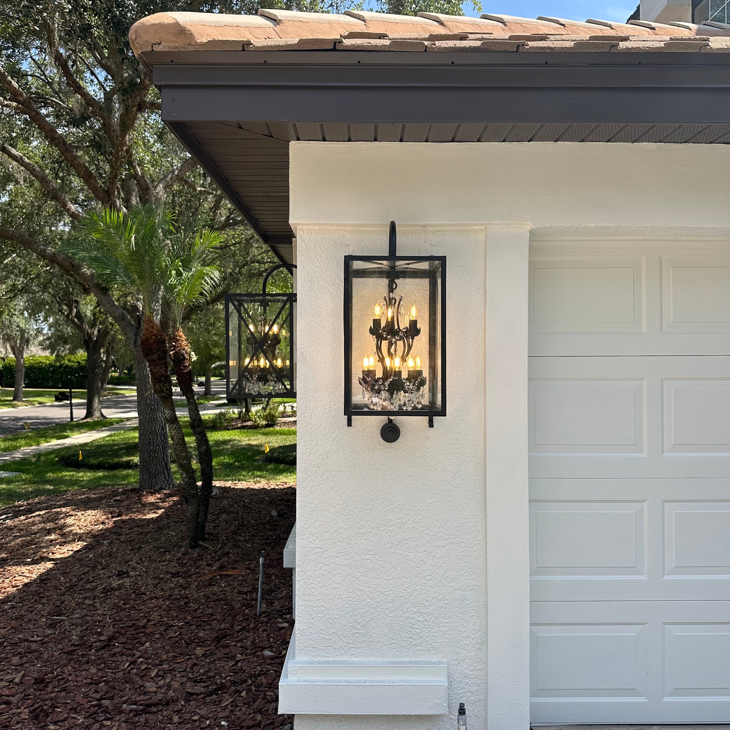 Outdoor Sconce Large Rococo Crystal Chandelier - Chandelier