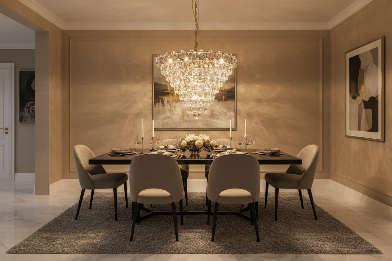 Medium Chandelier in Dining Room