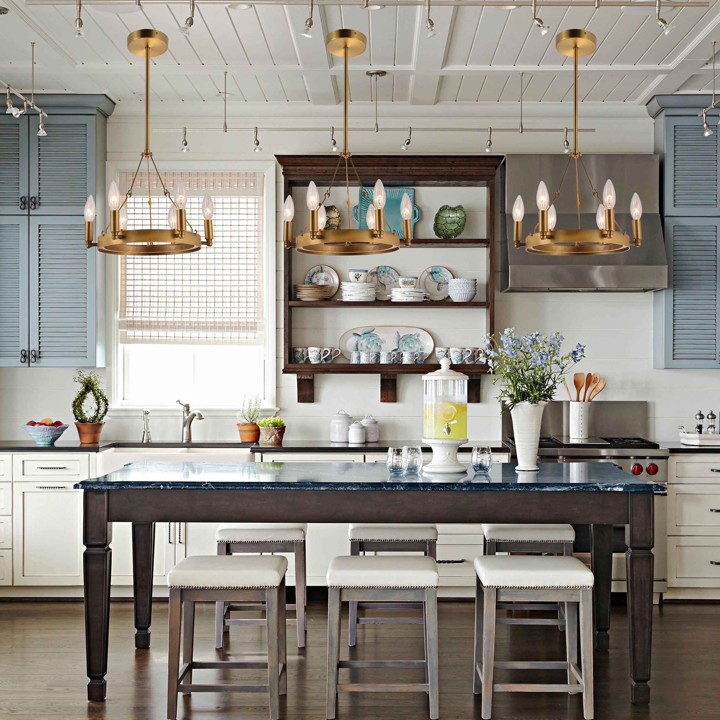 Mini 13"W Wheel Barrel Round Pendant Light - Italian Concept