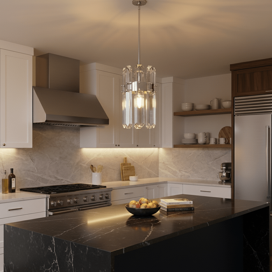 Ruby Crystal Pendant Kitchen Island Light - Pendant