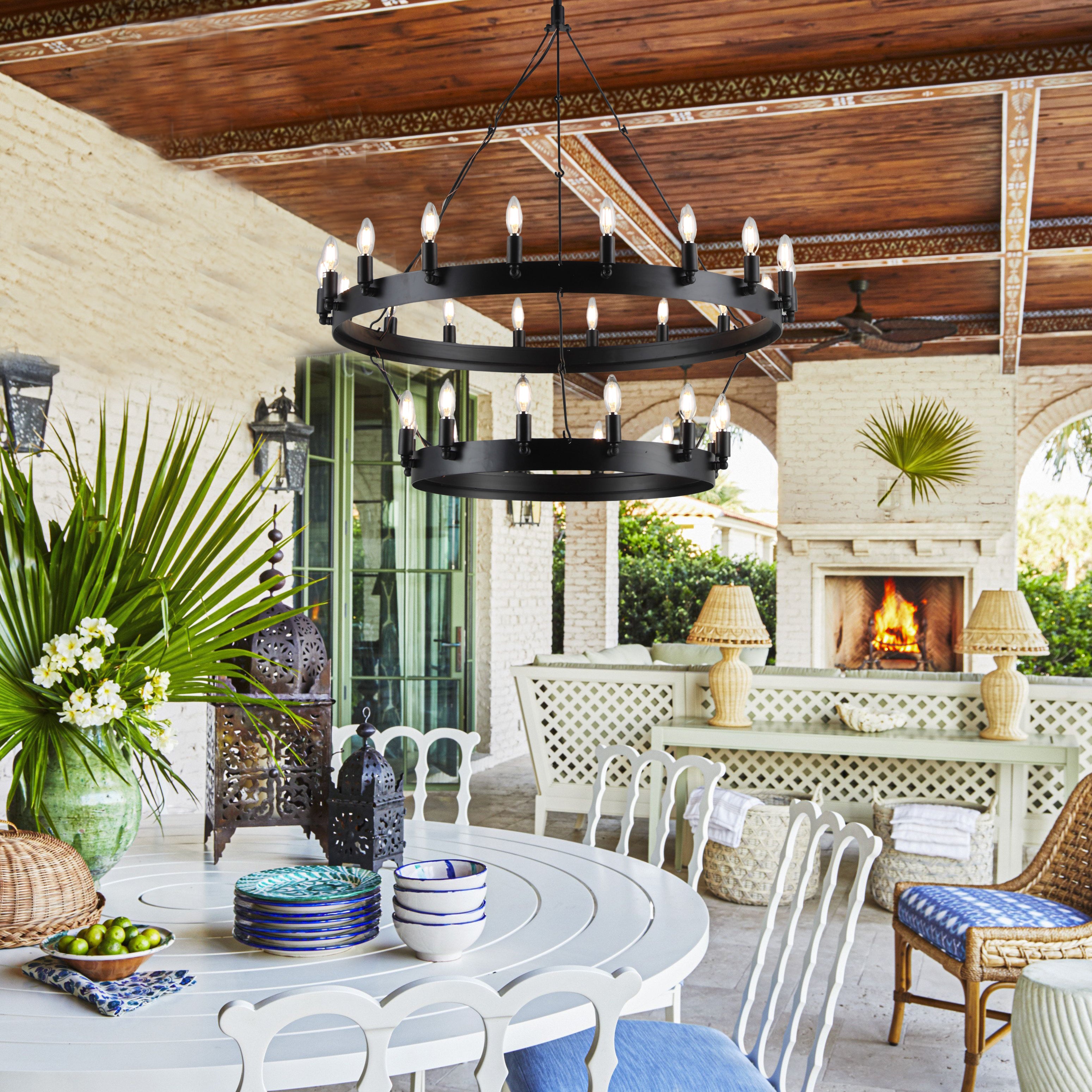 Wheel Barrel Vintage Round Chandelier - Italian Concept