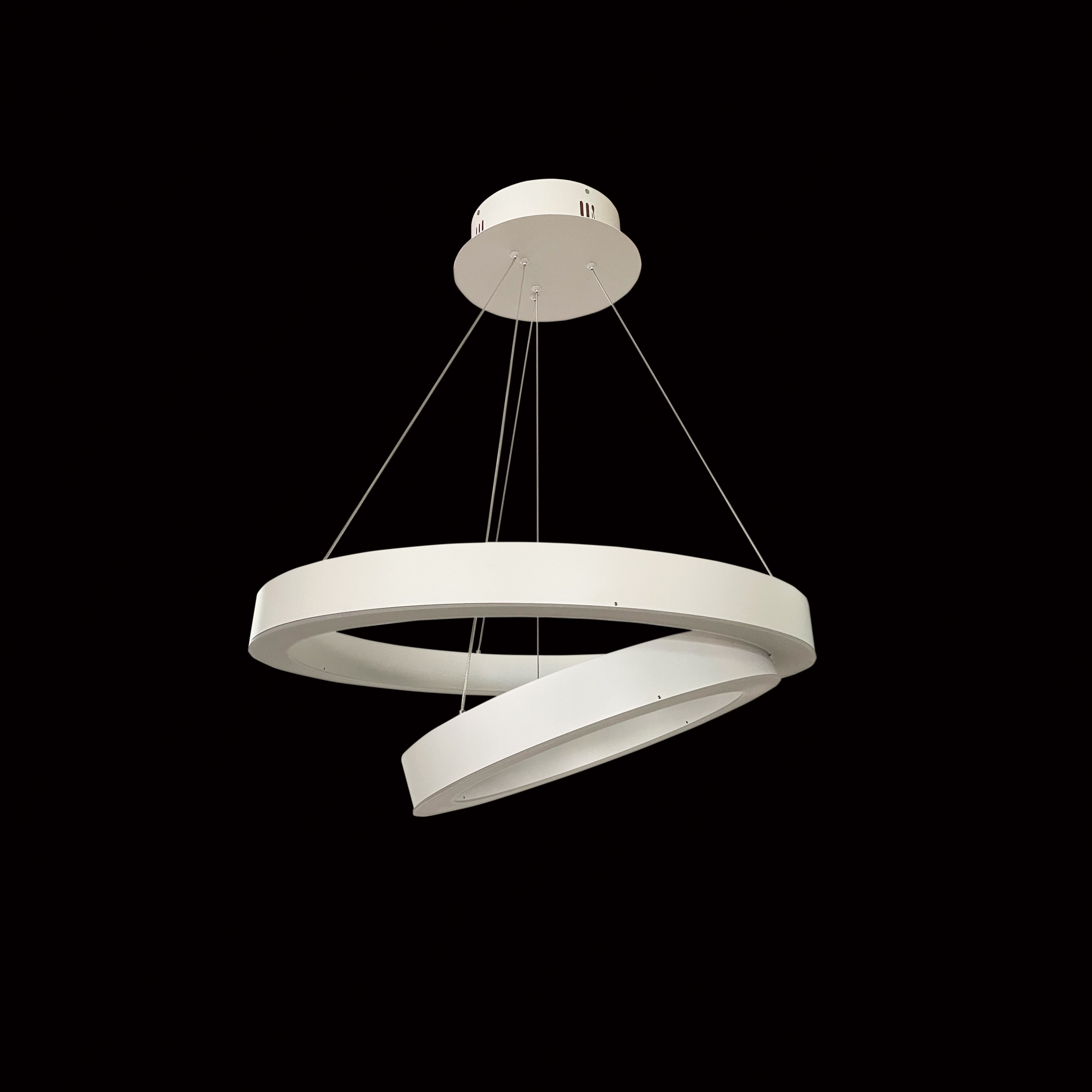 Liana Matte White Round LED Ring Chandelier - Italian Concept -