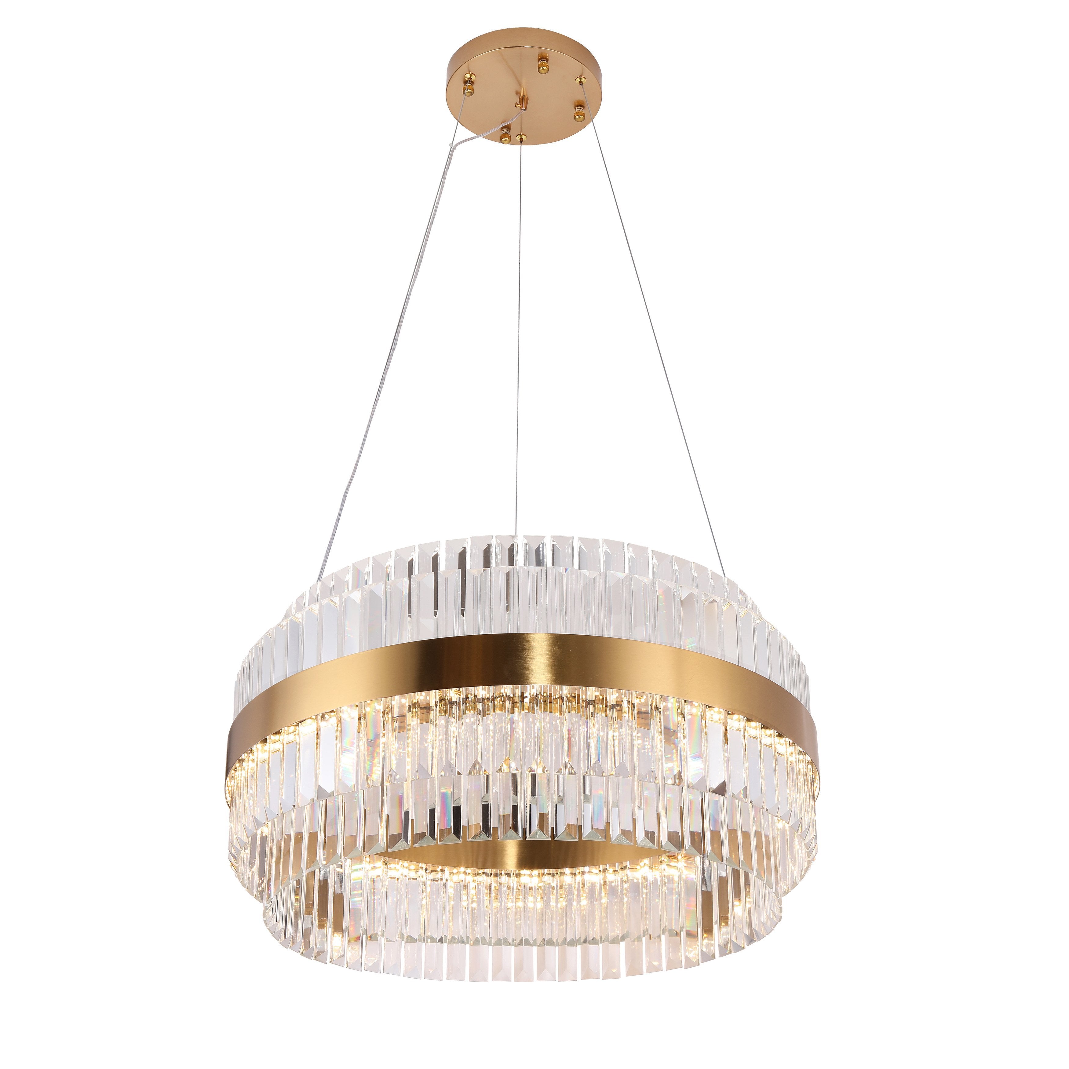 Cebal Odeon Round Crystal Fringe Chandelier - Italian Concept -