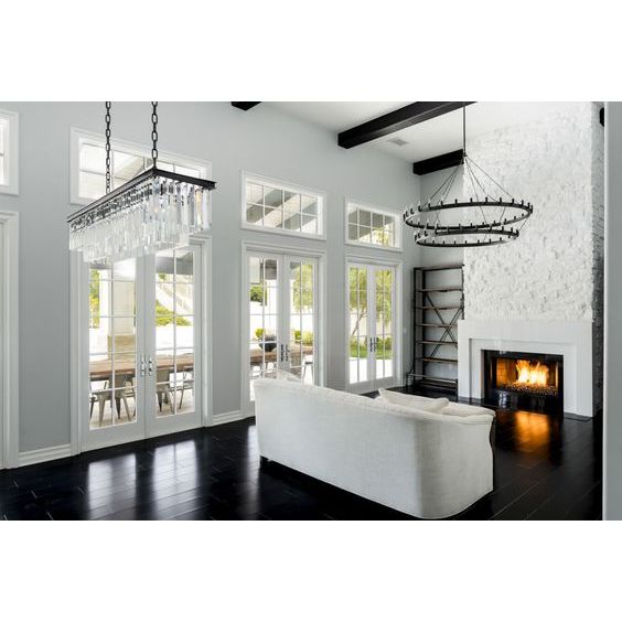 Odeon Crystal Fringe Rectangular Chandelier - Italian Concept