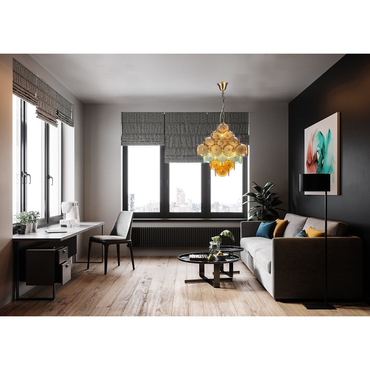 Bettina Murano Round Glass Chandelier - Italian Concept -