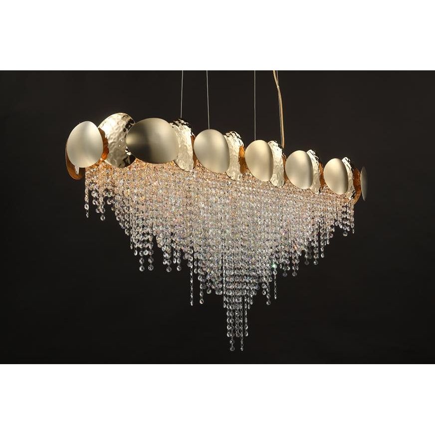 Amadeo Oval Brass Crystal Chandelier - Italian Concept -