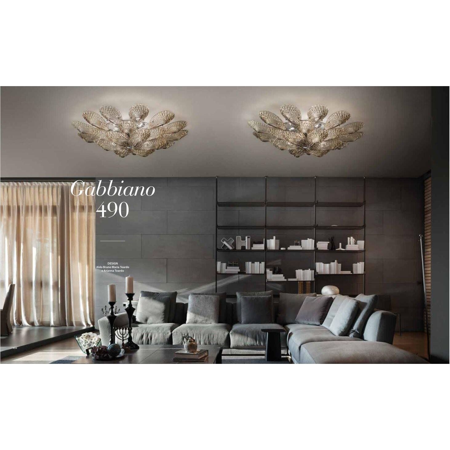Flushmount Bella Murano Glass Flower Chandelier - Italian Concept