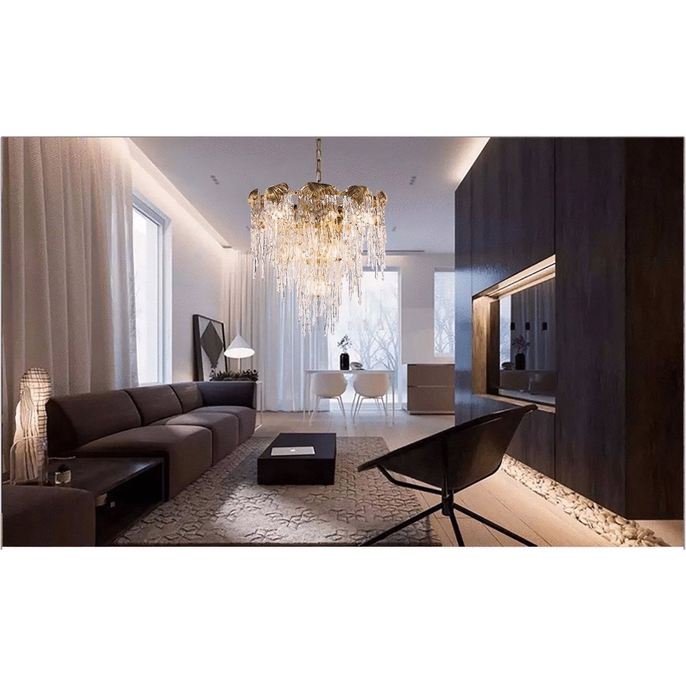 Aletta Melting Drop Crystal Glass Chandelier - Italian Concept -
